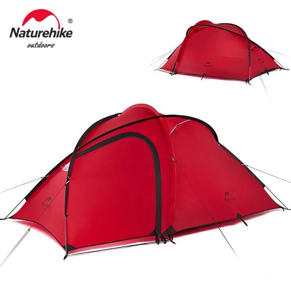 Tente de camping Naturehike 3 tente 4 personnes tente portable ultralégère tente de randonnée étanche série Hiby tente de camping en plein air familiale