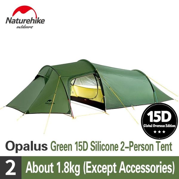 Abri Naturehike New Opalus Tunnel Camping Tent 24 Personne Ultralight Family Travel Tent 4 Saison 15D / 20D / 40D / 210T Randonnée