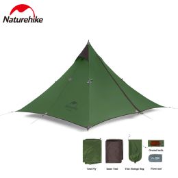 Refugios Naturehike Tent Spire 1 Persona Carpas Refugio 20D Nylon Ultraligero 4000 mm Carpa a prueba de lluvia Camping al aire libre Senderismo Carpas sin varilla