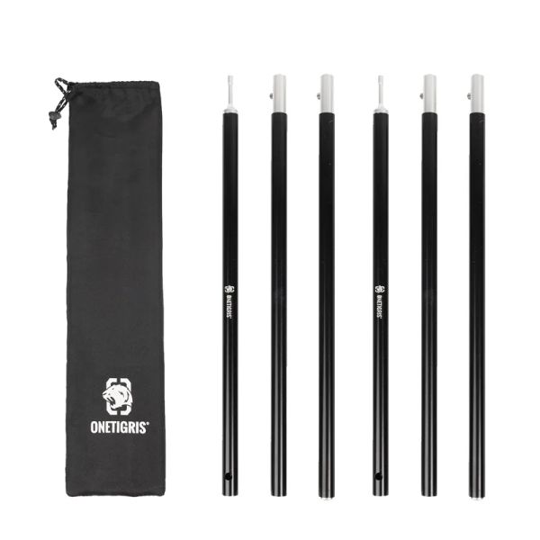 Refugios Onetigris Tent Poles Reemplazo al aire libre Camping Tarp Pole Set 7075 Soporte de carpa de aleación de aluminio Tamaño ajustable de 125 cm 160 cm