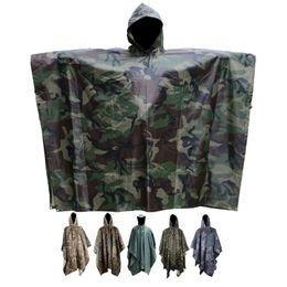 Abri en extérieur mitrray pluie tactique poncho imperméable camouflage de pluie manteau camouflage abri refroidir la feuille de terre fiche pour la tente de camping auvent