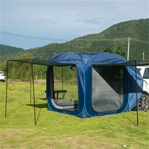 Abris Pop Up Tente arrière de voiture Camping en plein air Randonnée Pare-soleil Tentes imperméables coupe-vent Autoconduite Tour Voiture Auvent arrière Tentes de coffre