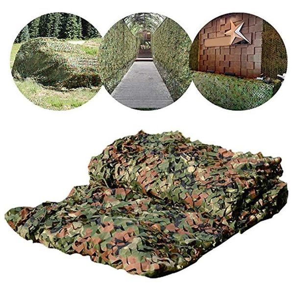 SHÉLERS SUR SHELTER 2MX10M 4M 3M 1.5MX3M 5M 7M Camouflage militaire NETS WOODLAND Armo Camo Netting Camping Sheltertent Shade Car