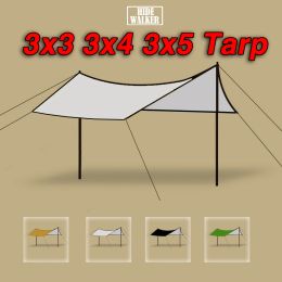 Schuilplaatsen Ultralight Camp Tarp 3x3 Sunshade Luifel Waterdichte Outdoor Camping Tarp 3x4 Sun Shelt Tent Flysheet 3x5 Hangmat Fly -blad