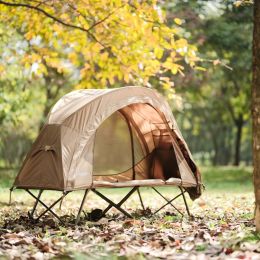 Abris Vidalido 1personne double couches de camping en plein air tente de lit léger pratique net antimoustique portable poteau en alliage d'aluminium