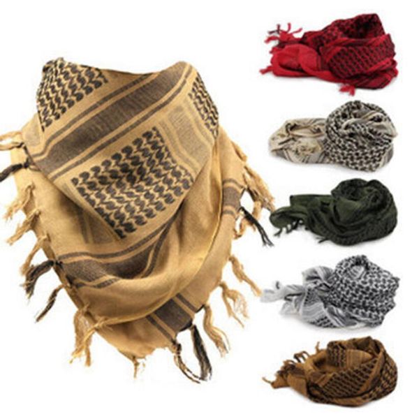 Shemagh KeffIyeh extérieur Shemagh gland foulards armée militaire tactique écharpe châle chasse Paintball tête écharpe visage désert bandanas LSK1741