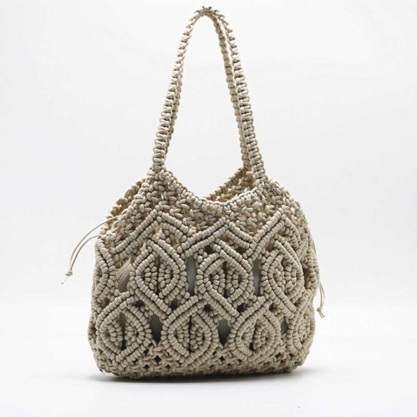Shengjie Craft New Cotton Single Single Handsbag Za Grass Woven Sac Sac tissé