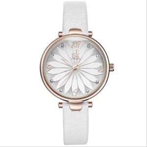 Shengke Brand Casual Simple Fan Quartz Studenten Kijken Life Waterproof Diamond Marker 30mm Diameter Dames Horloges 8047 2351