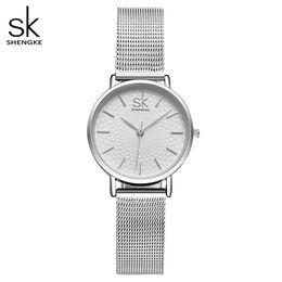 Shengke Luxe Femmes Montre Célèbre Cadran Doré Design De Mode Bracelet Montres Dames Femmes Montres Relogio Femininos SK New298T