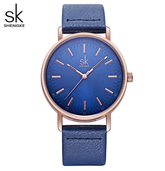 Bracelet féminin Shengke Watchs Quartz Wrist Watch Vine Design Casual Leather Band Dames Dames Robes Watches Bayan Kol Saati3105658