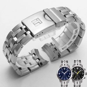 Shengmeirui PRC200 T055417 T055430 T055410 bracelet de montre pièces mâle bande solide bracelet en acier inoxydable bracelet LJ201124190w