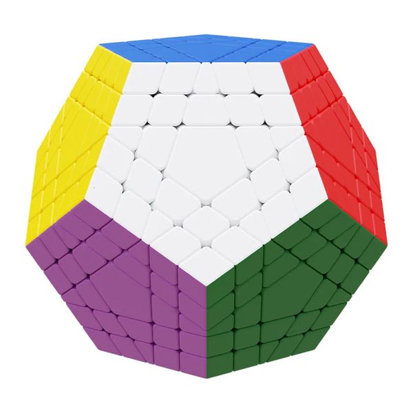 Shengshou gigaminx cube autocollant 5x5 Dodecaèdre Puzzle Cube Speed 12 Sided Megaminx Magico Cube Cube Toy Childrens Gift 240428