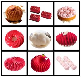 Shenhong Nouvelles formes Moule de décoration de gâteau en silicone pour la cuisson Moule de dessert Mousse Bakvormen Pastry Pan Bakewar Tools T2004278900