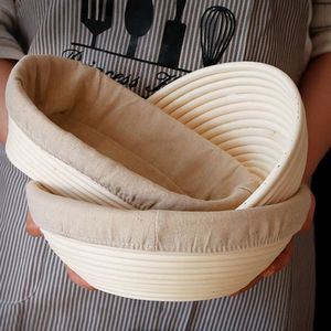 SHENHONG – Banneton rond ou ovale pour boulanger à domicile, panier de Fermentation de pâte en rotin naturel, outils de cuisson du pain