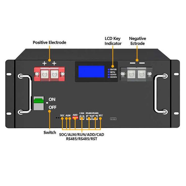 Grado confiable de la batería Lifepo4 de Shenzhen Basen Una batería solar 48v 200ah 304ah 100ah Lifepo4