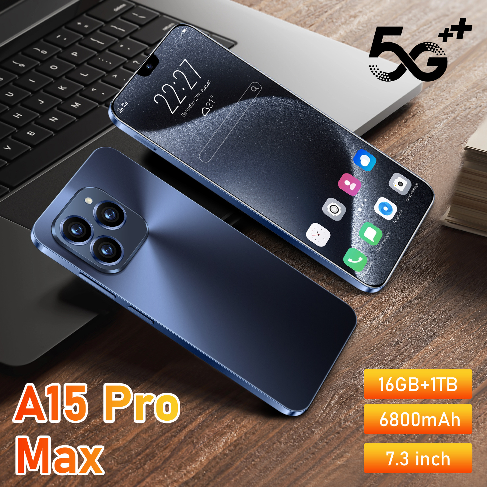 Shenzhen Sınır ötesi cep telefonu popüler orijinal ürünler akıllı hepsi bir arada A15promax 5g all-netcom 16 1T fabrika fiyatı