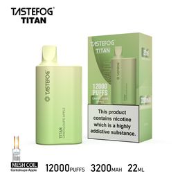 Shenzhen E Cigarette chaude vendant en gros en gros jetable Vape Pen nouveau kit de vapeur Tastefog Titan 12000puffs Prix de gros E.