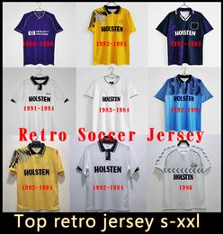 SHERINGHAM Retro Soccer Jerseys 1986 ANDERTON GASCOIGNE 1981 82 83 84 86 88 Ginola Ferdinand Footabll Shirts 1991 92 93 94 95 98 Sherwood Bale 1986-1999 Uniformes