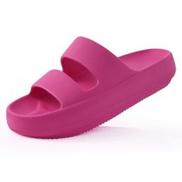 Shevalues Soft Cloud Slippers Femmes Plateforme d'été Sandales à la maison Home Now-Slip Bathroom Slides Fashion Beach Shoes With Arch Support 240329
