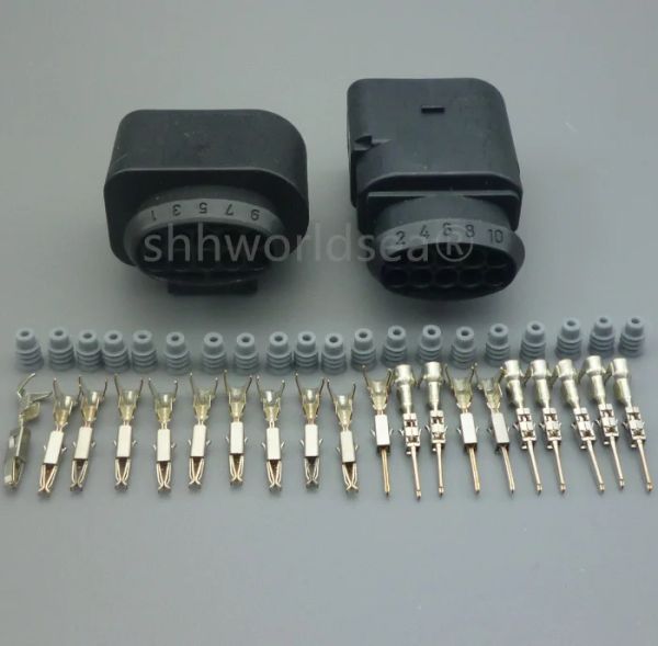 SHHWORLDSEA 1 SET 10 PIN 1,5 mm Connecteur de voiture Plug électrique Auto 1J0973815 1J0 973 815 1J0973715 1J0 973 715 pour VW Audi