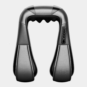 Shiatsu nek en rugmassager met rustgevende warmte elektrisch diepe weefsel 3D kneden massagekussen voor schouderbeen lichaam MUSC 240403