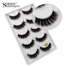 Shidishangpin 10 dozen groothandel valse wimpers natuurlijke lange nertsen wimpers 3D volume nep wimpermeel met de hand gemaakte make -up lash g600 220524