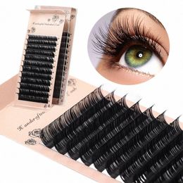 Shidishangpin 10 cas / lot Eyel Extensis Naturel C / D Curl Individuel Faux Les Profial Maquillage Outil Logo Privé J8Bb #