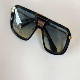 Shield Pilot Zonnebril ACHT Goldd Groen Shaded des lunettes de soleil Mannen Fashion Zonnebril Shades met Box201M