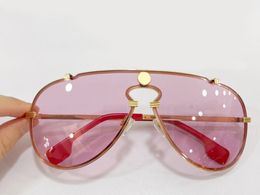 Bouclier forme pilote lunettes de soleil pour femmes hommes or gris lentille masque lunettes mode sport lunettes de soleil lunettes avec boîte