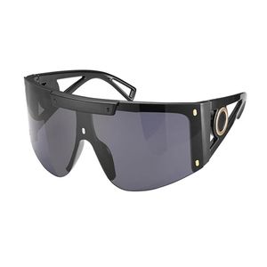 Shield Wrap Zonnebril voor dames Zomerstijl 4393 Zwart Grijs Sonnenbrille gafa de sol Fashion Oversized zonnebril UV400 Protecti236b