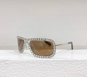 Lunettes de soleil Shield Wrap avec cristal femmes nuances Sonnenbrille Sunnies Gafas de sol UV400 lunettes avec boîte