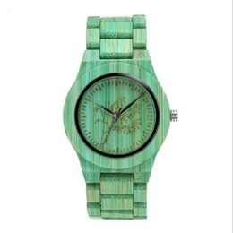 SHIFEMEI Marca Reloj para hombre Colorido Bambú Atmósfera de moda Relojes con corona de metal Protección del medio ambiente Reloj de pulsera de cuarzo simple 235G