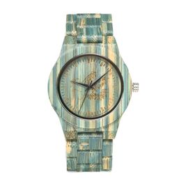 SHIFENMEI Merk Herenhorloge Kleurrijke Bamboe Mode Sfeer Horloges Milieubescherming Eenvoudige Quartz Wristwatches244h