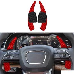 Verschuiving vork koolstofvezel stuurwiel paddle shifter er trim voor A1/A3/S4/A4L/S4/A5/S5/A7/A8/Q2/Q5L/SQ5/Q7/R8/TT/TTS Drop Deliver levering AU OTB7T