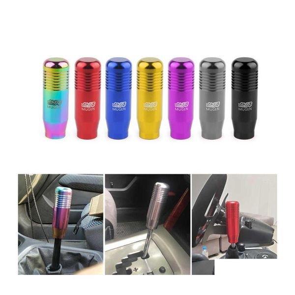 Shift Knob 8 Color Car Aluminium Manual Gear Stick TRANSMISSION GearStick Lever Shifter 8.5cm Drop Livrot Mobiles Motorcycles pi￨ces DHPFO