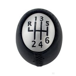 Shift Knob Leather 6 Speed Manual Car Gear Styling para Renat Megane Scenic Laguna Espace Master Vauxhal Opel Drop Delivery Mobiles M Dhw6T