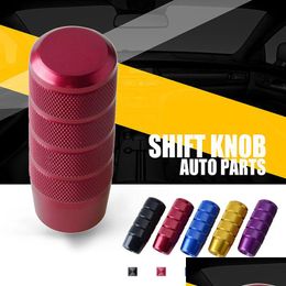 Shift Knob Mini Manual Gear Aluminium Aluminium Ally Electroplating Color Shifter Handle Universal Fit voor auto Modified Accessoires Drop Dhd3u