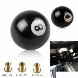 Cayor de cambio nuevo Black 8 Ball Gear Shifter corto para acrílico de automóvil con M8 M10 Entrega de caída roscada Automóviles motocicletas Auto T DHFBO