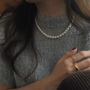 Shijia Pearl Sweater -ketting Hoogwaardige nekketen Unieke kraagketen Vrouwelijke koorts dezelfde stijl gelaagde ketting