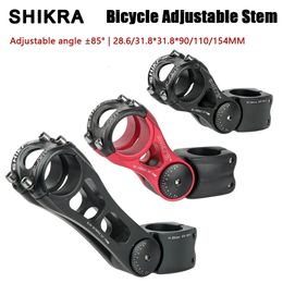 SHIKRA SK01 vtt puissance vélo guidon tige route VTT Table 90110145mm tige réglable 318 254 Riser négatif 240113