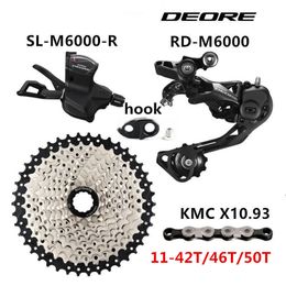 SHIMAN0 DE0RE M6000 Groupset Mountain Bike 30 Speed Rd-M6000 Derilleur SL-M6000 SHIFTER SUMSHINE CACETTE KMC X10 Kit de chaîne