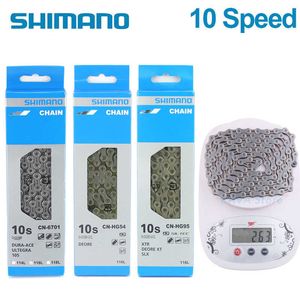 Shimano 10 Speed ​​Bicycle Deore HG54 HG95 HG4601 CN-6701 11V MTB 122 116 Links Road Mountain Bike 10s Chains 0210