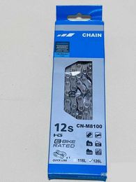 Shimano vélo M8100 M7100 12 vitesses pour courant 12v vtt 126L pièces de rechange de conduite chaînes de vélo de route 0210