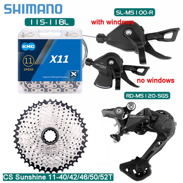 Shimano Deore 11 Speed SL-5100 VTT VILLE BIKE M5120SGS DÉRILLEUR MTB 11S KMC X11 Chaîne 40/42/46/50/52T SET SEPLOI