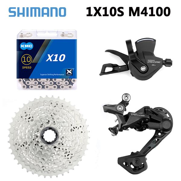 Shimano Deore M4100 10 Speed Set Shifter M4120 Derilleurs X10 chaîne 10V Cassette 42/46 / 50T CS-M4100 Flywheel MTB Bike Groupset