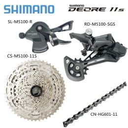 Shimano Deore M5100 11Speed Groupset Shifter SHIFTER DERAULLEUR CS-M5100 Cassette 42/51T chaîne HG601 Pièce pour le groupe MTB Bike 11S