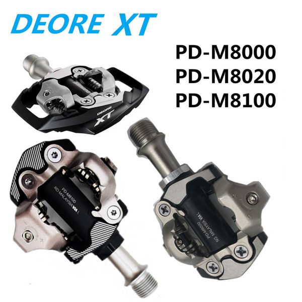 Shimano Deore XT PD-M8000/M8100/8020 Pedales SPD Auto-bloqueo Componentes MTB usando Partes para bicicletas de montaña de carreras de bicicletas