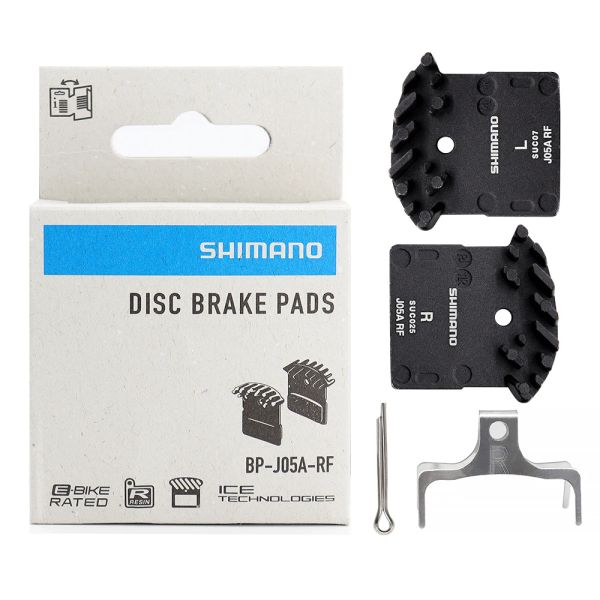 Resina de la almohadilla de freno de disco Shimano XTR con aletas J05A-RF Disc Brake Ports para el traje de bicicleta de montaña para XTR M9000 Deore XT SLX M660 M6100