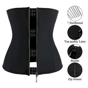 Latex Taille Trainer Gordel voor Vrouwen Corset Cincher Ondergoed met 7 Stalen Bones Rits Haak Sluiting Dubbele Controle Afslanken Body Shapers DHL