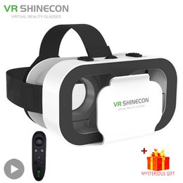 Shinecon 3D VR -glazen Virtual Reality Viar Goggles Headset Devices Smart Helmet Lenzen voor mobiele telefoon Mobiele smartphones Viewer 240424